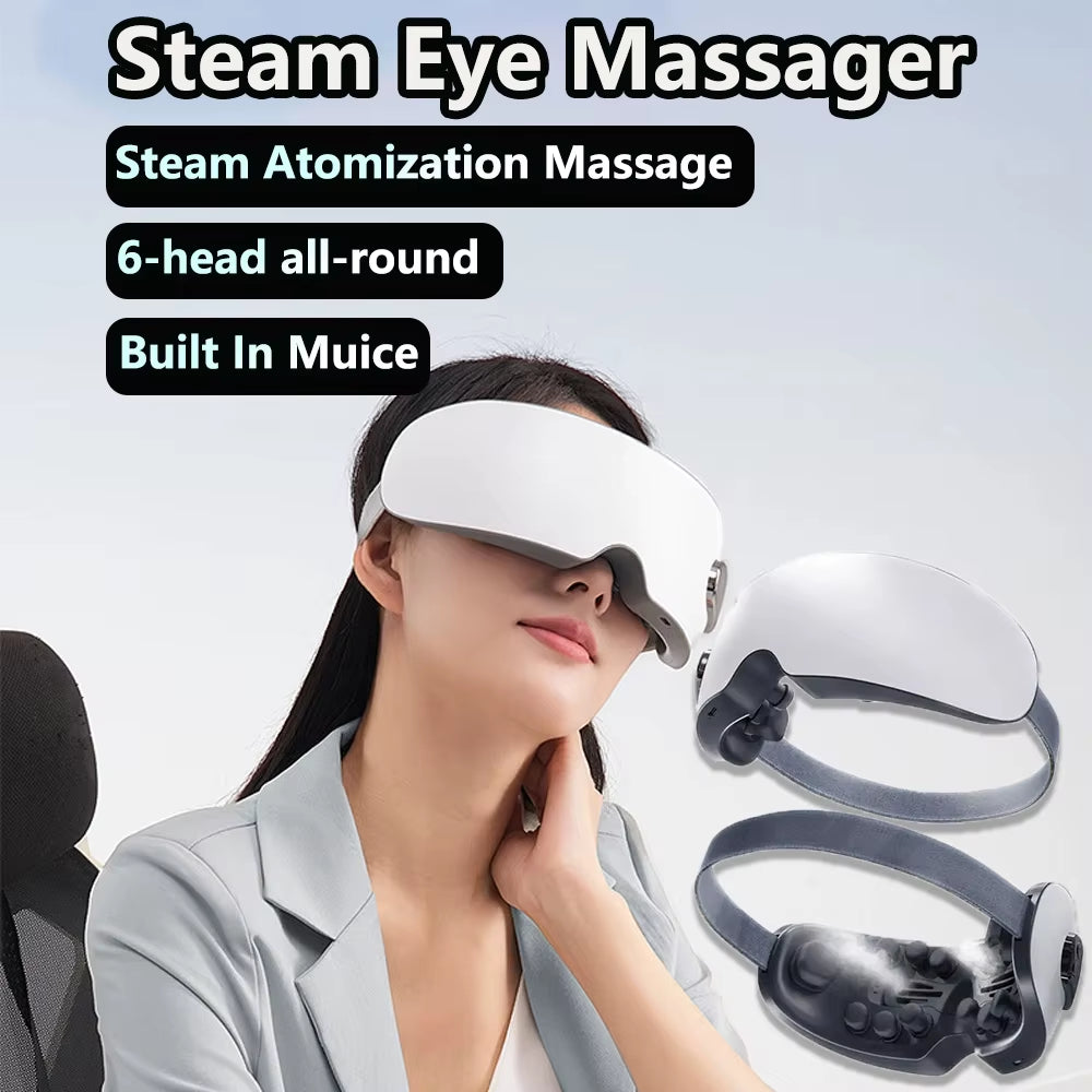 Steam Eye Massager Warm Spa Eye Care Instrument Smart Relieve Eyes Fatigue Massage Relax Improve Sleep Relieve Dark Circles