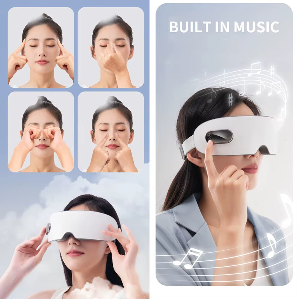Steam Eye Massager Warm Spa Eye Care Instrument Smart Relieve Eyes Fatigue Massage Relax Improve Sleep Relieve Dark Circles
