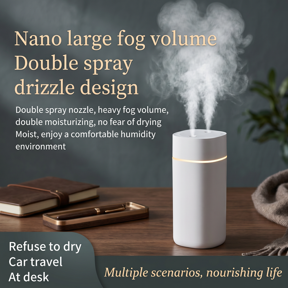 Silent Glow: Ultimate Dual Mist Humidifier & Aroma Diffuser for a Refreshing Atmosphere