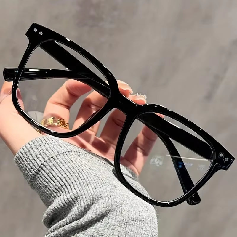 3Pcs Unisex Square Frame Blue Light Blocking Glasses - Stylish Campus Look, Face-Flattering Optical Eyewea
