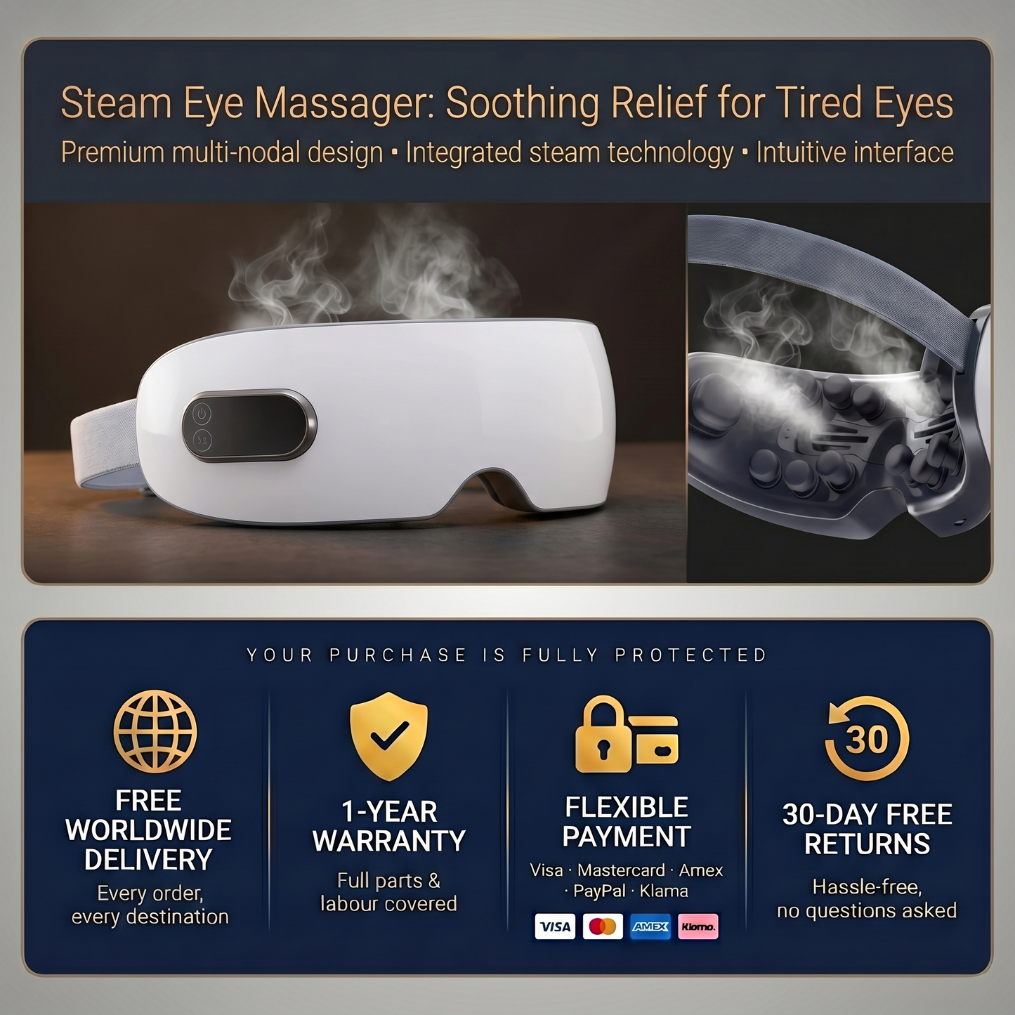 Steam Eye Massager - Banish Dark Circles & Enhance Sleep Quality