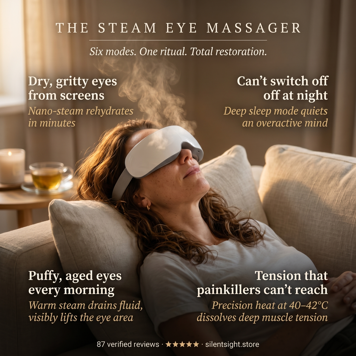 Steam Eye Massager - Banish Dark Circles & Enhance Sleep Quality